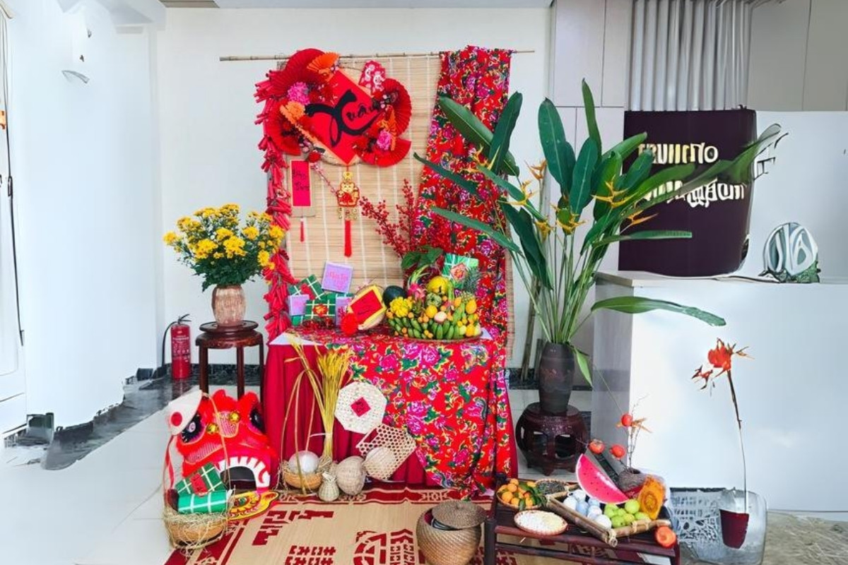 Trang trí tết văn phòng bằng tiểu cảnh