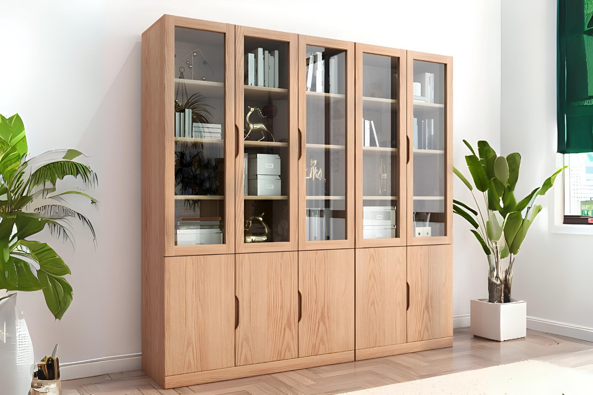 Tủ đựng hồ sơ 4 buồng cánh kính đẹp mắt