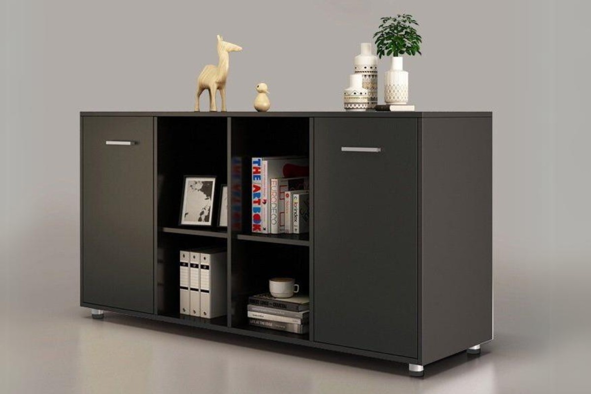Tủ tài liệu thấp màu đen