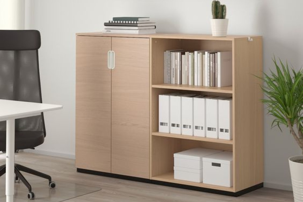 Tủ tài liệu thấp bằng gỗ đẹp
