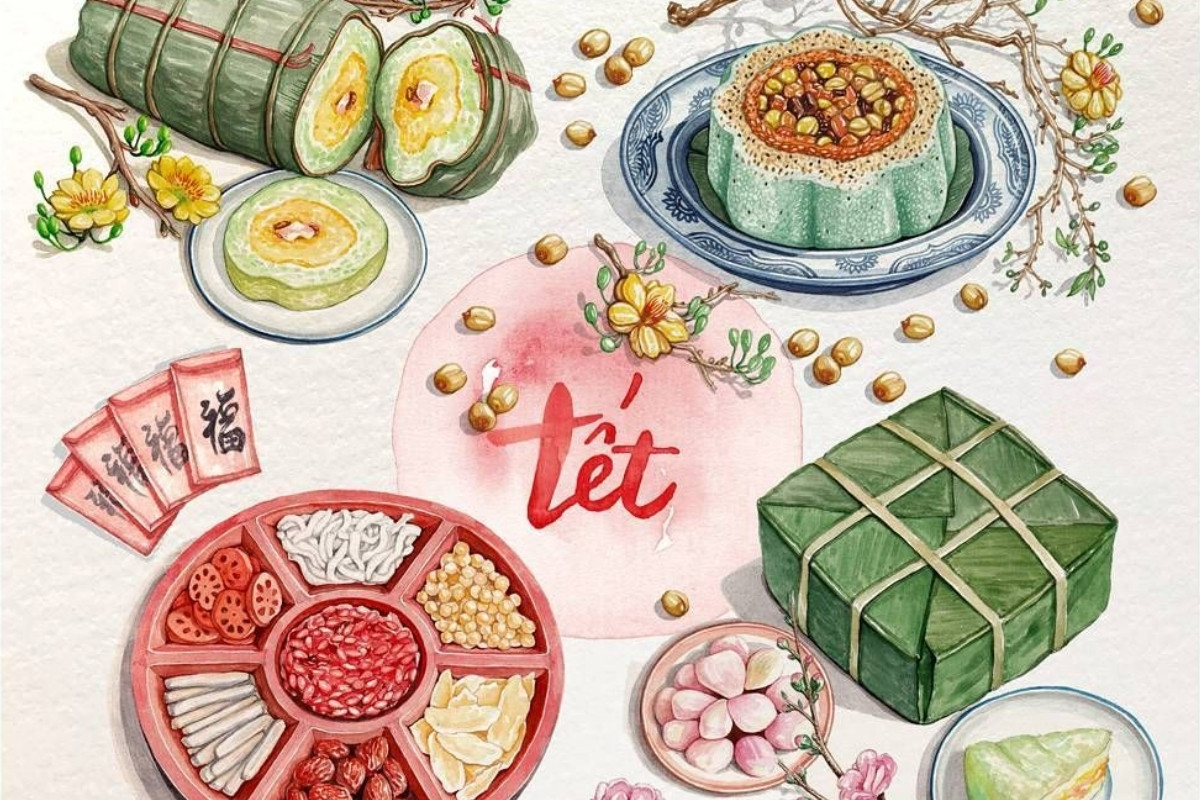 Trang trí tết văn phòng bằng tranh treo tường
