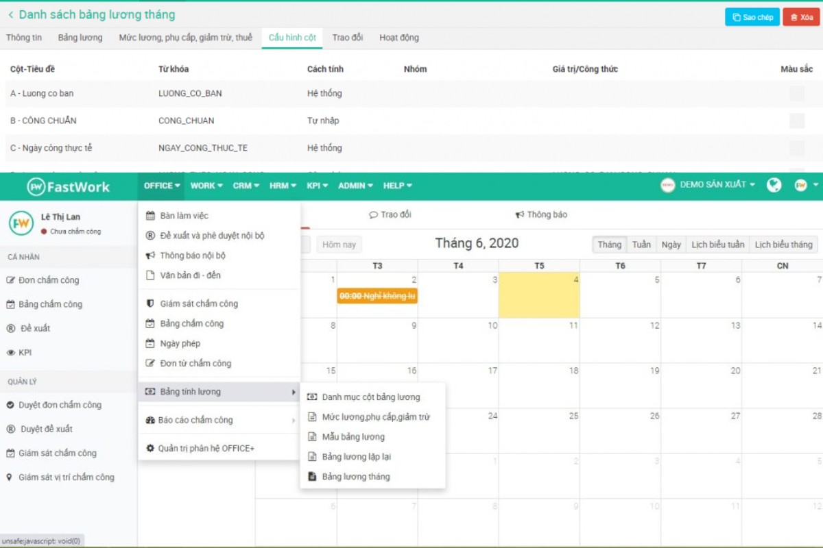 Phần mềm tính lương FastWork Payroll