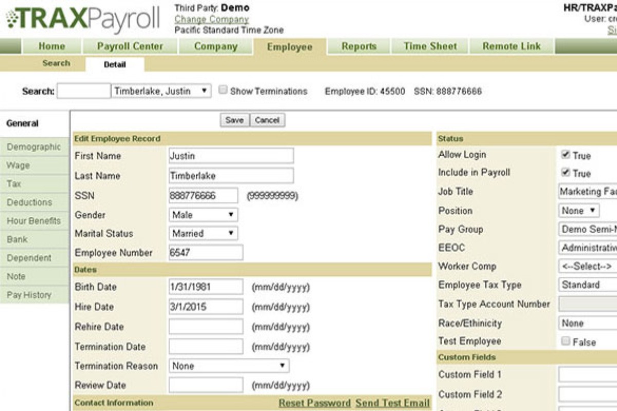 Phần mềm tính lương TRAXpayroll