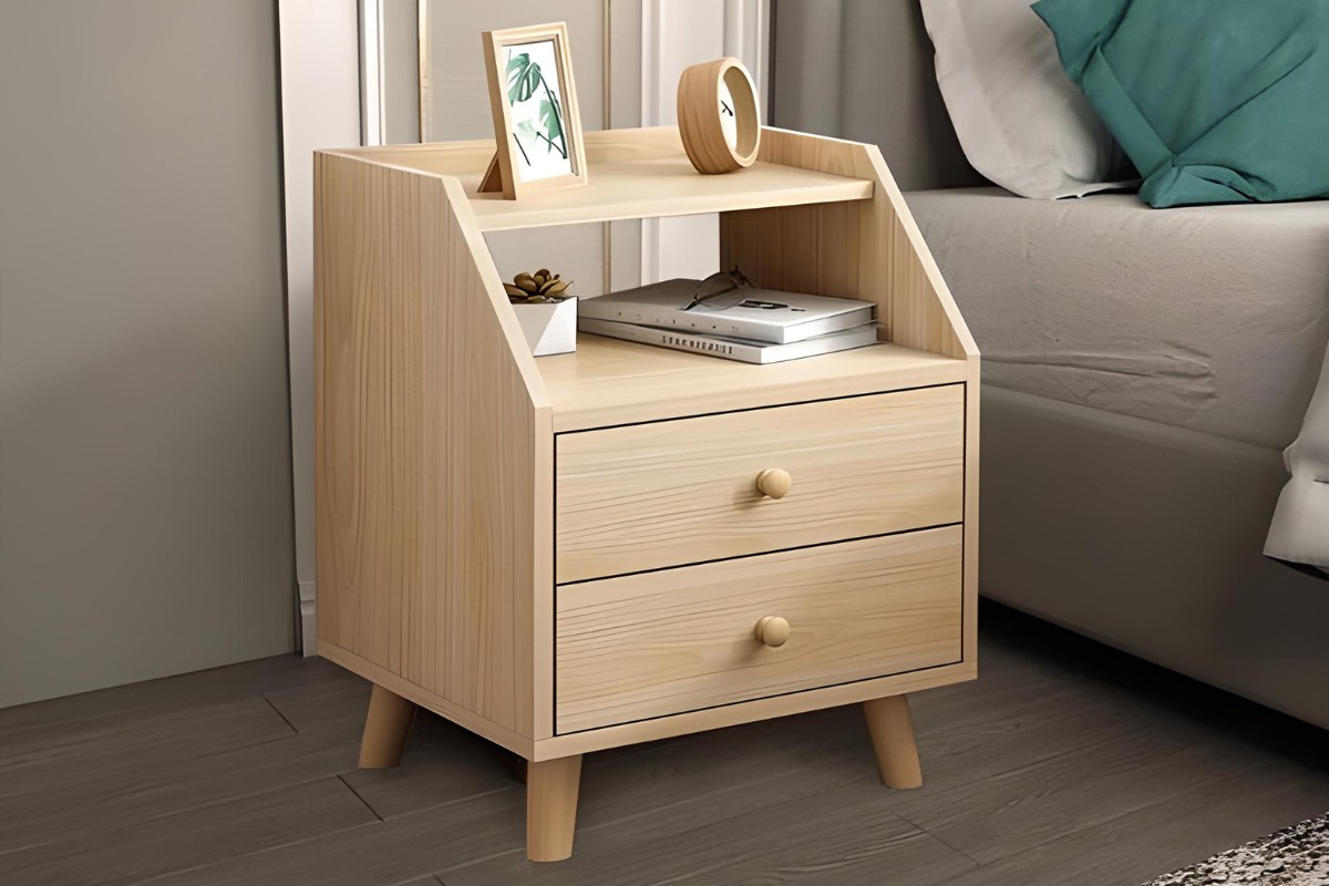 Bàn trà phòng ngủ tích hợp với tủ đựng đồ