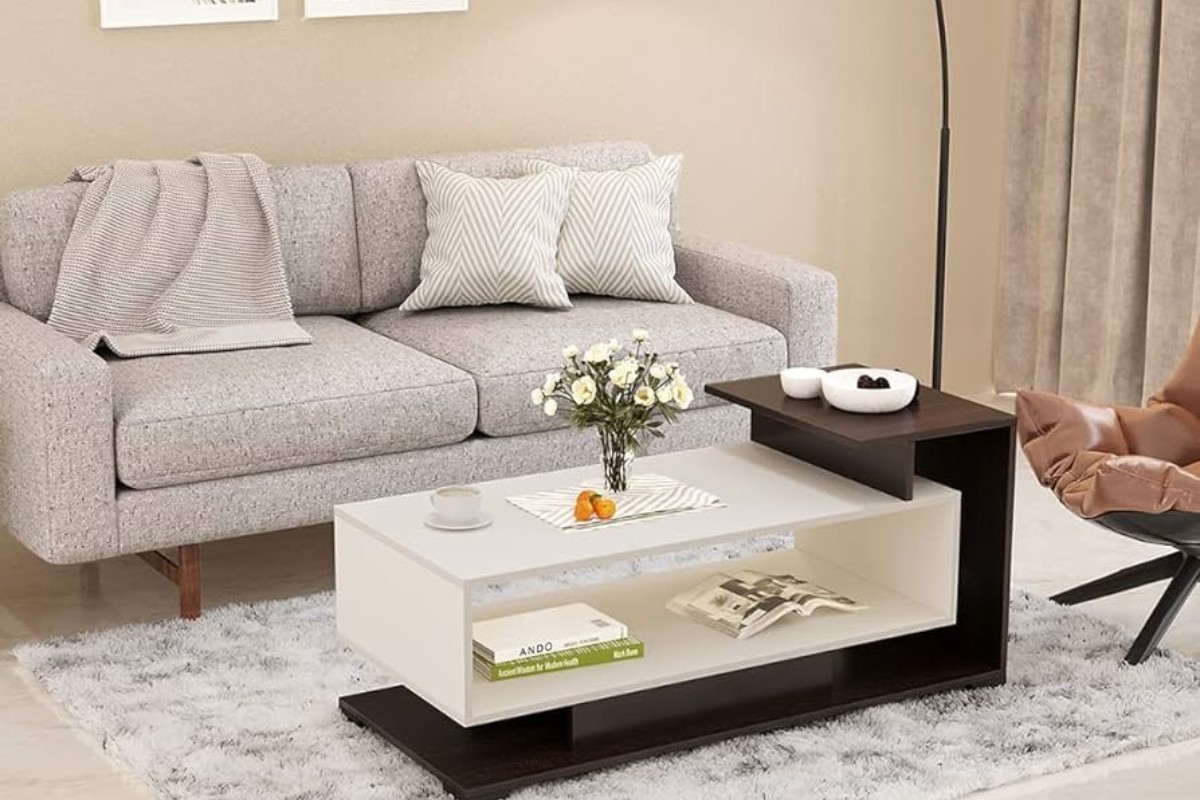 Bàn trà sofa màu trắng tinh tế