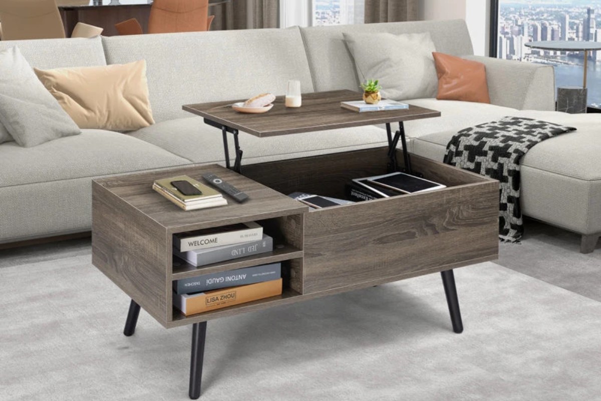 Bàn trà sofa với thiết kế nhiều ngăn hiện đại