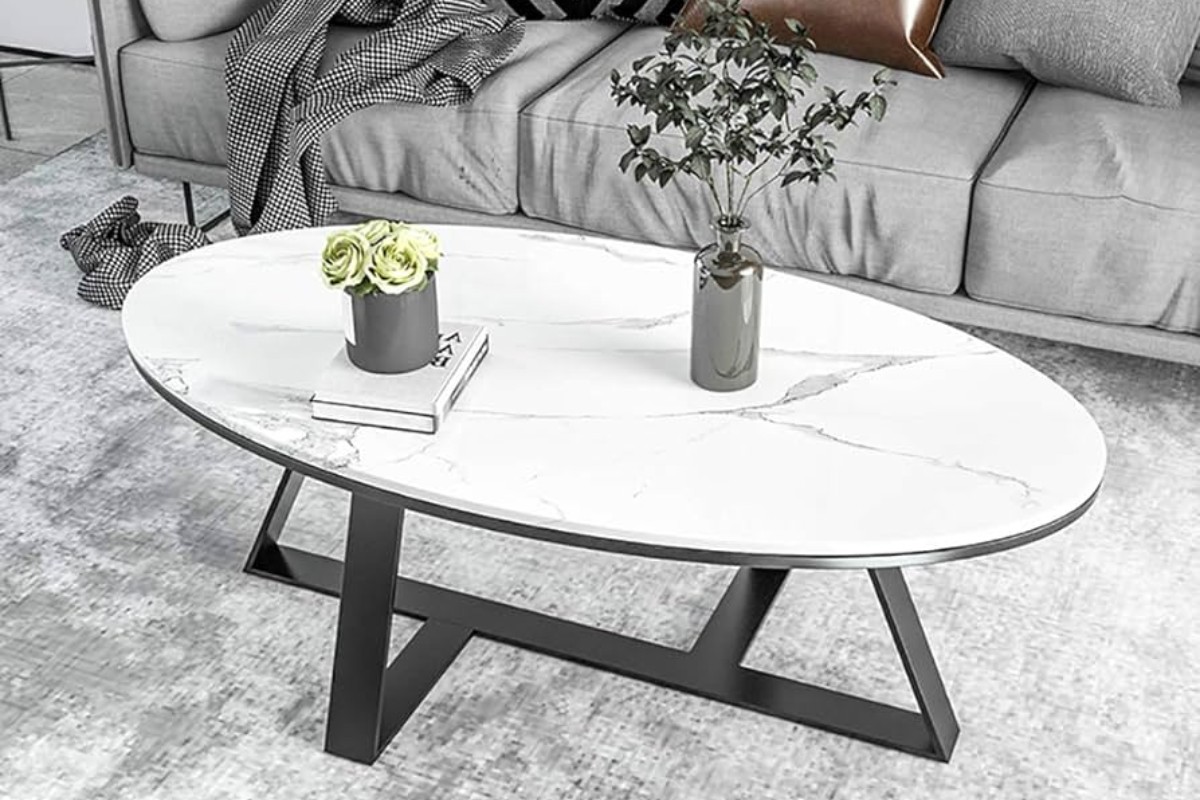 Bàn trà sofa mặt đá dày dặn