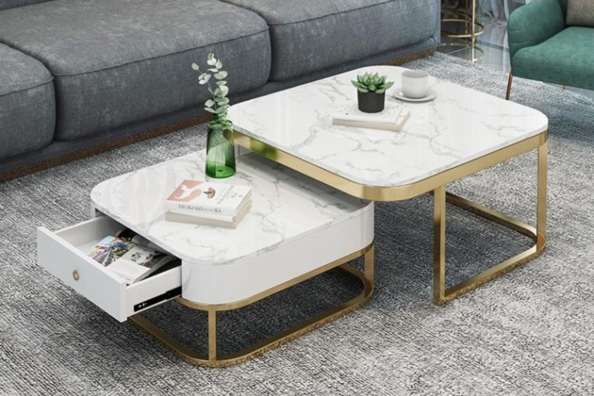 Bàn trà sofa vuông đẹp mắt