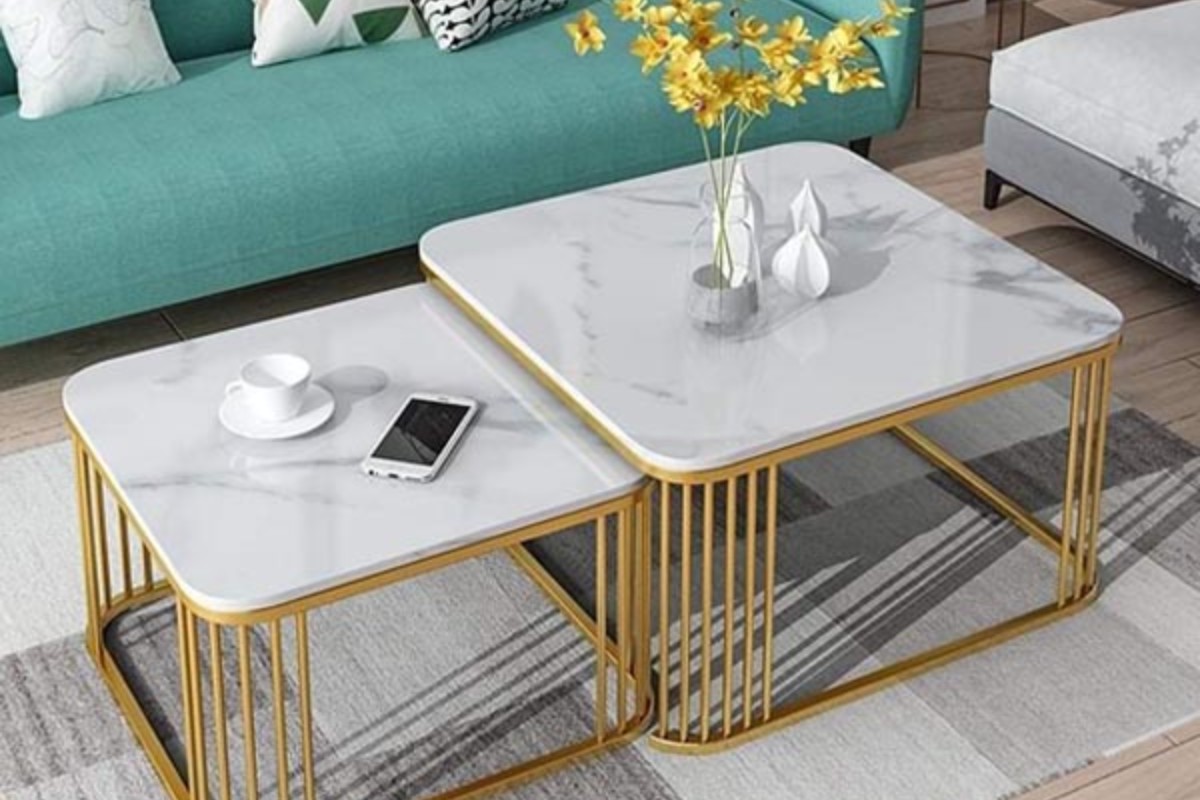 Bàn trà sofa vuông kép