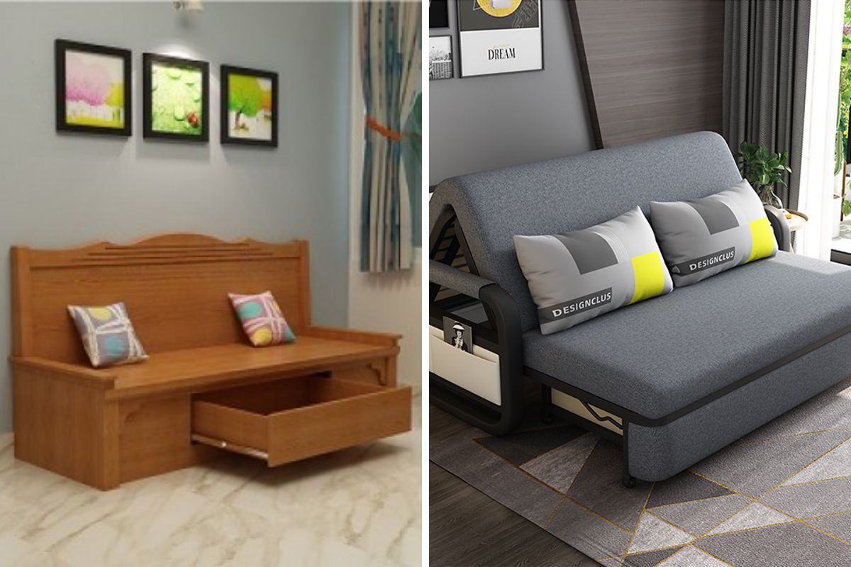 Nên mua ghế sofa giường gỗ hay sofa giường nệm?