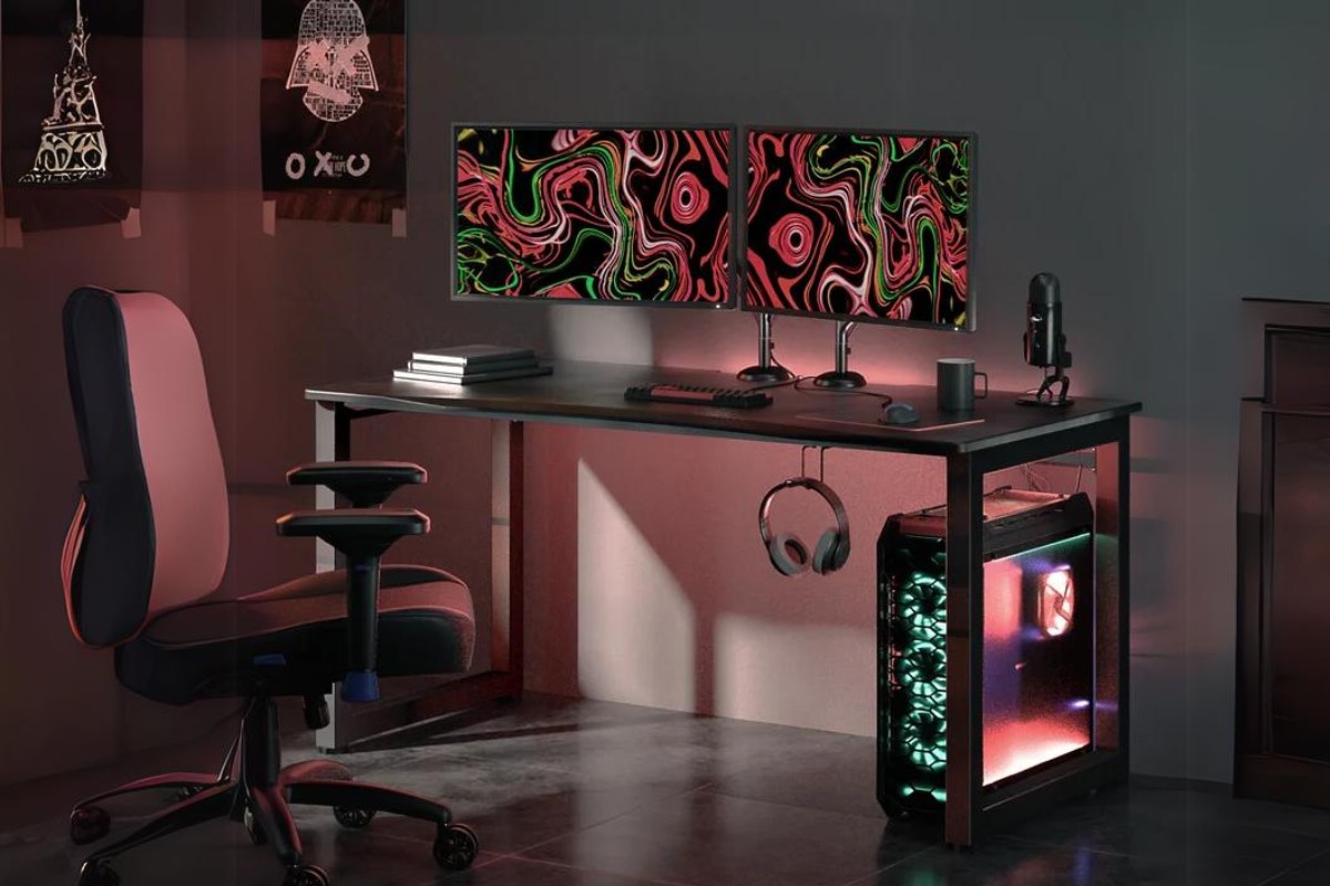 Bàn làm việc gaming đơn giản