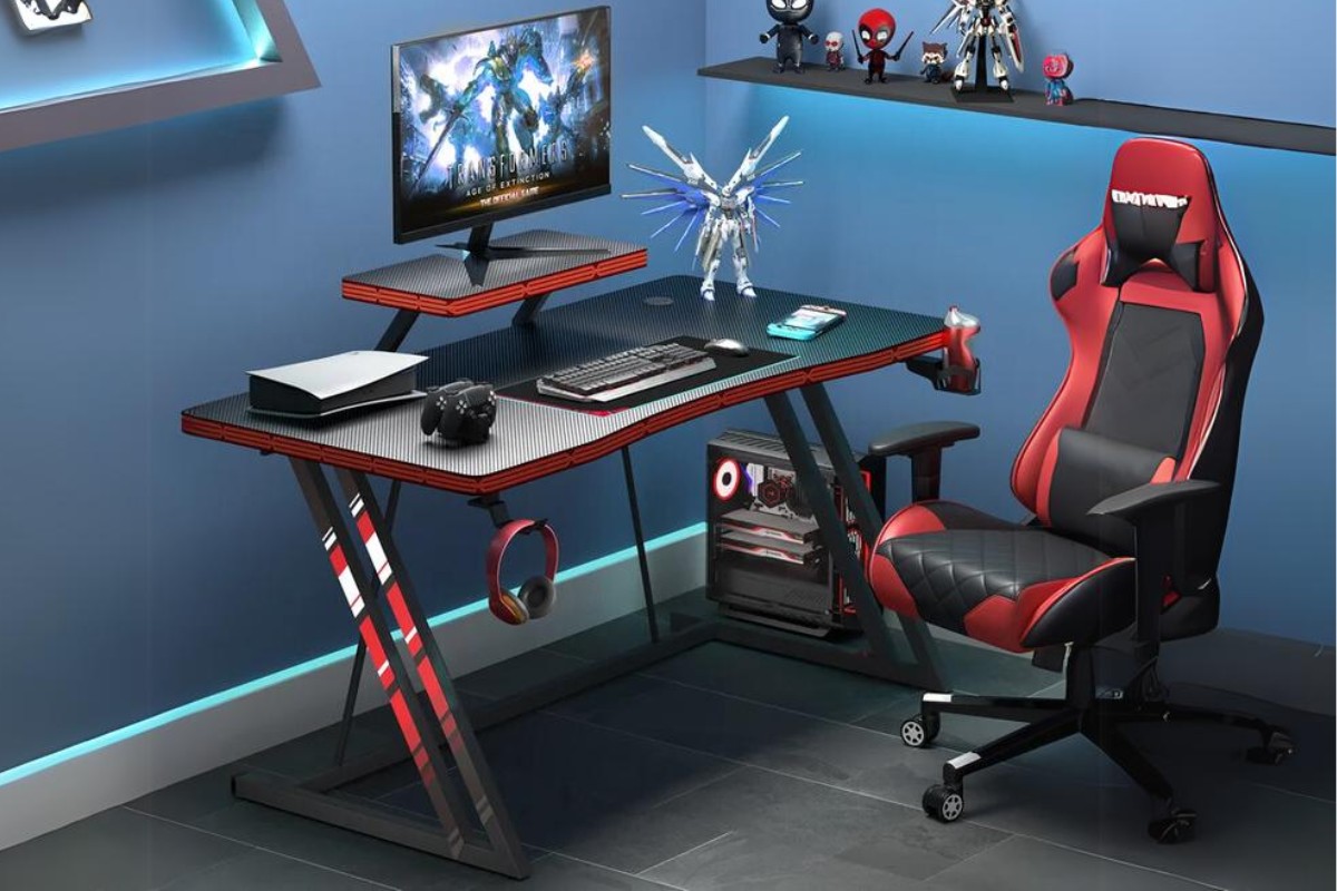 Bàn làm việc gaming chất liệu carbon cao cấp
