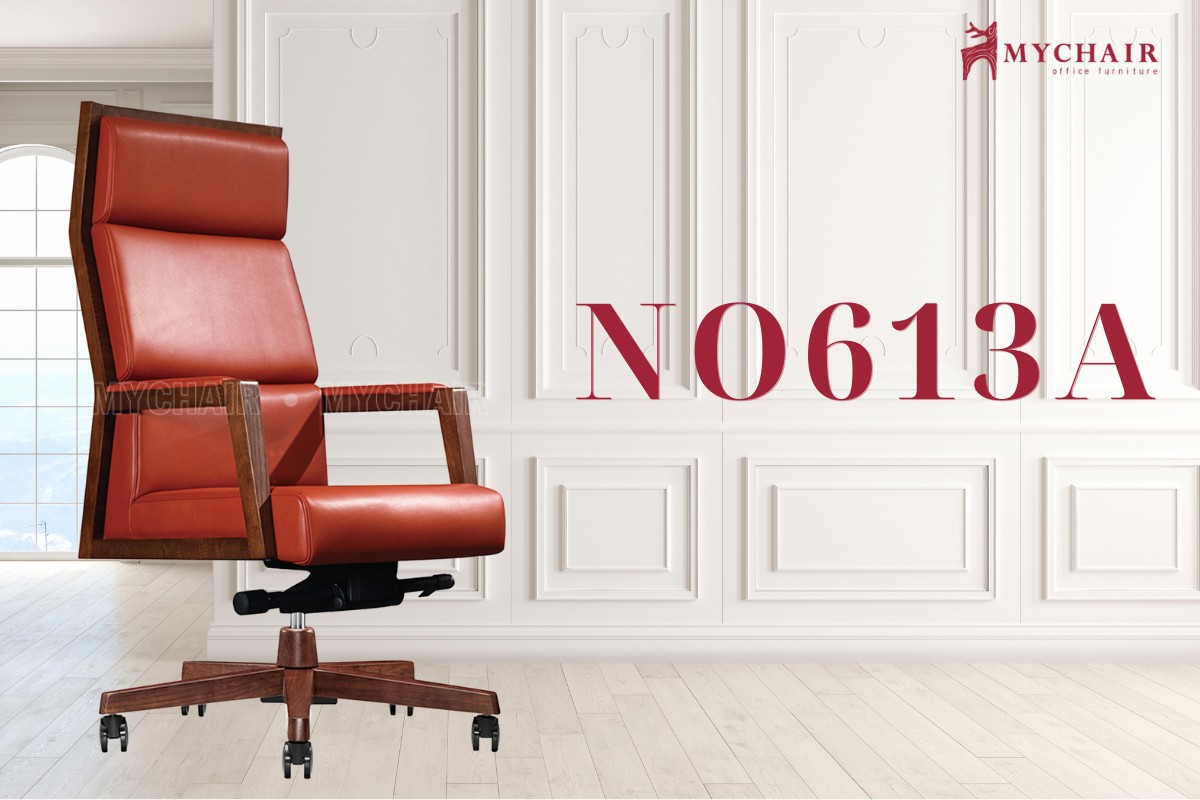 Mẫu ghế chân xoay gỗ lưng cao MyChair NO613A