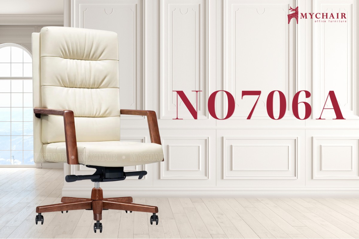 Mẫu ghế gỗ xoay văn phòng MyChair NO706A