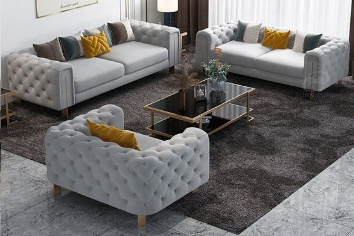 Bộ sofa nhung lụa cao cấp