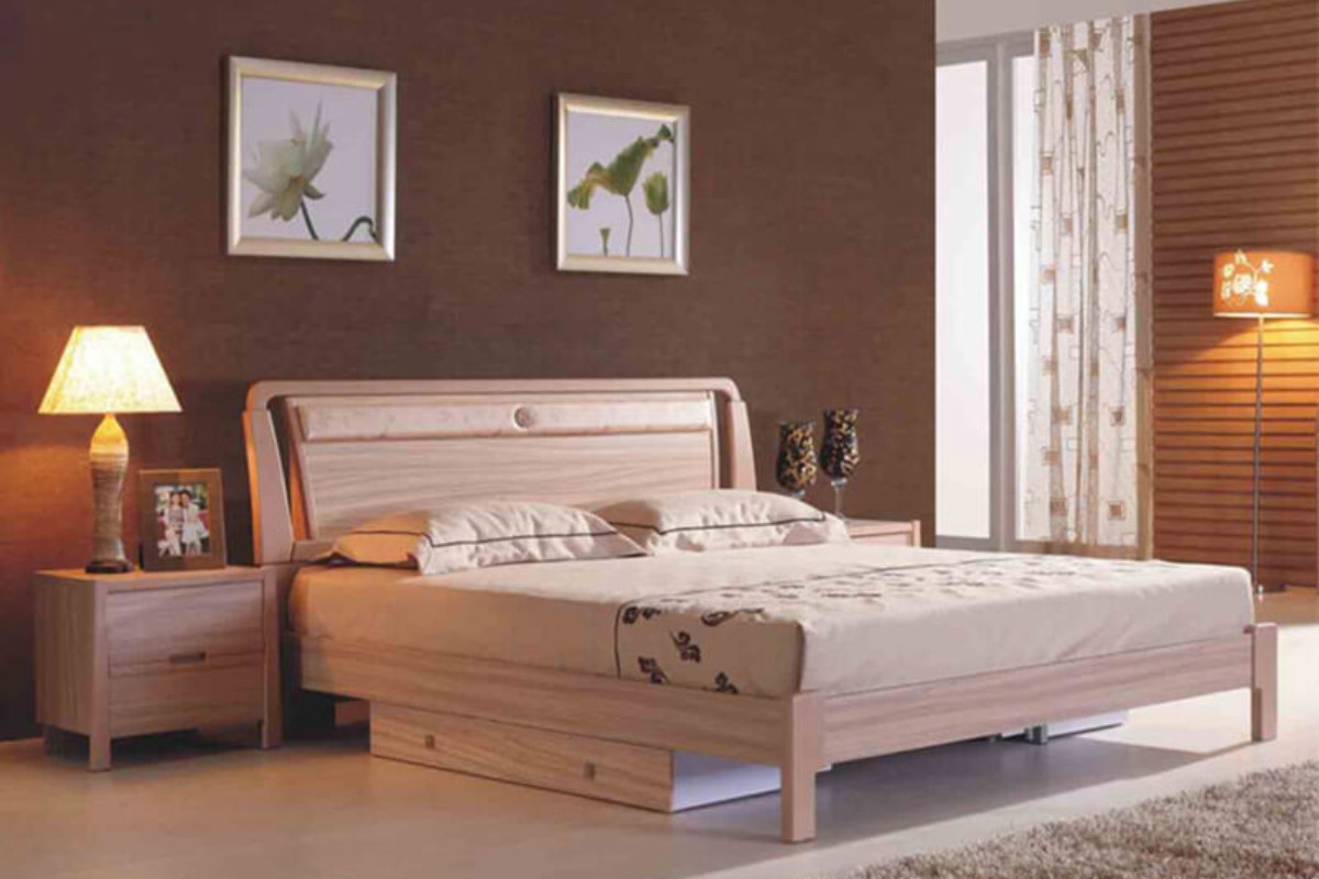 Giường gỗ tần bì đẹp