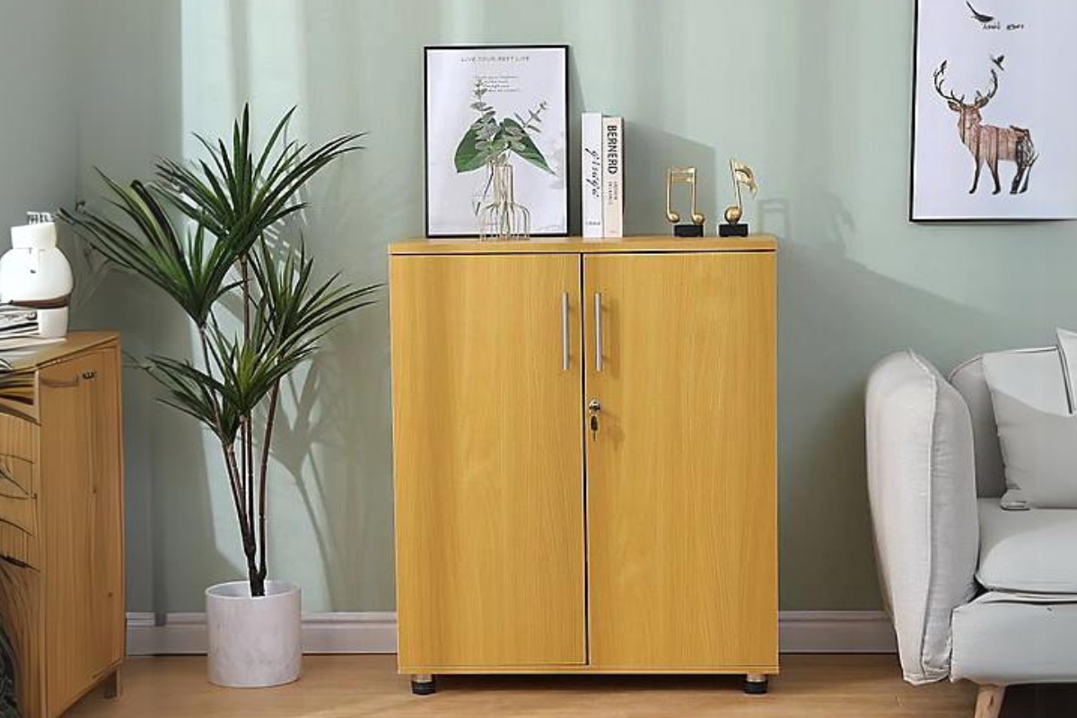 Tủ đựng tài liệu 2 cánh gỗ sồi
