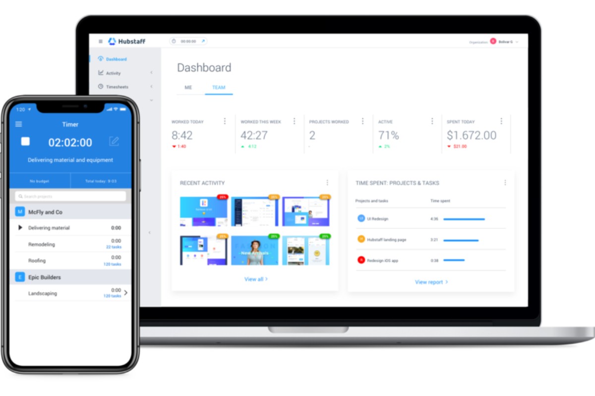 Phần mềm chấm công miễn phí Hubstaff