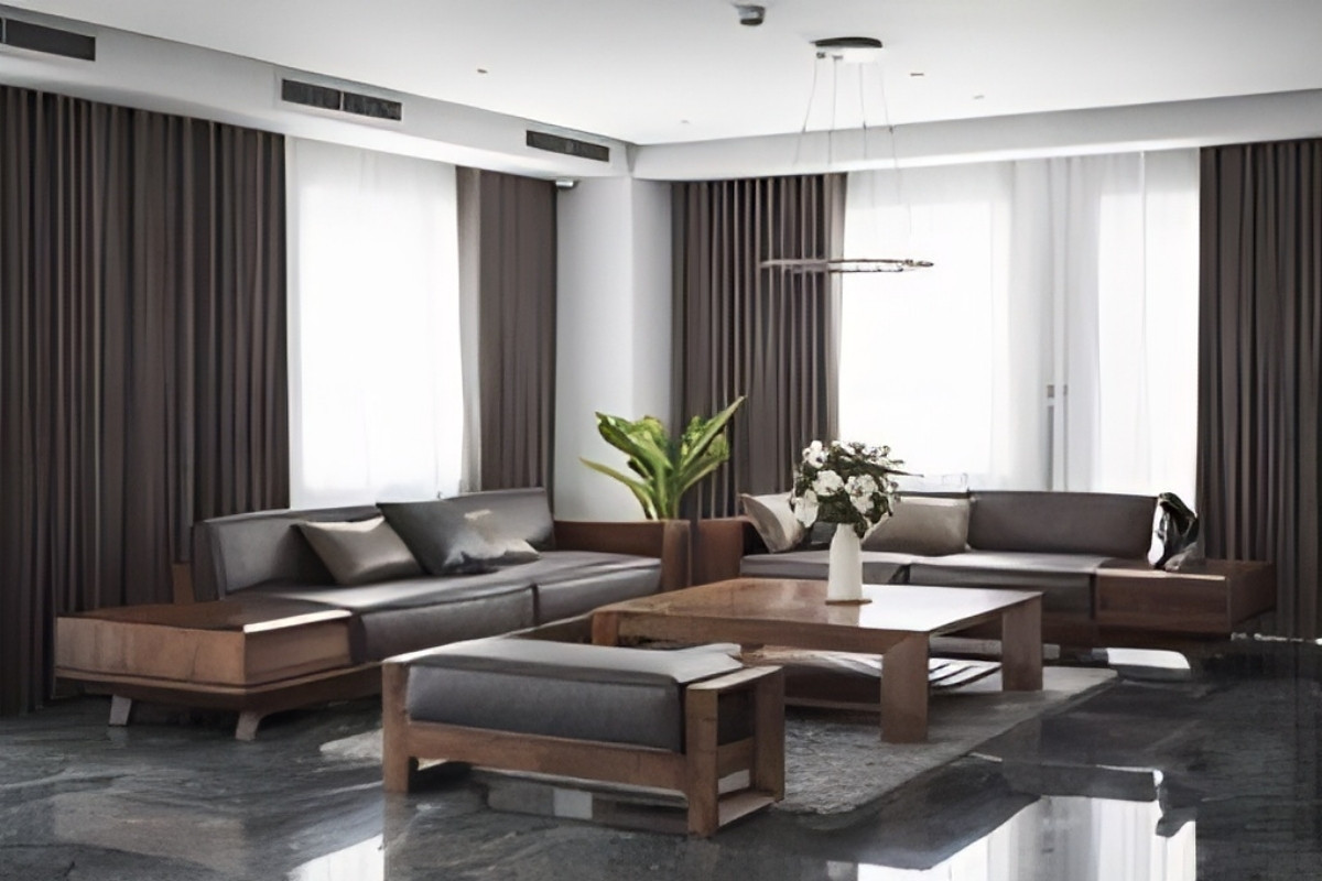 Sofa phòng khách gỗ cao cấp