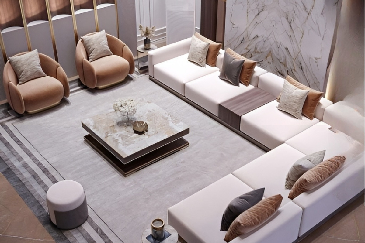 Sofa phòng khách chữ L đẹp mắt