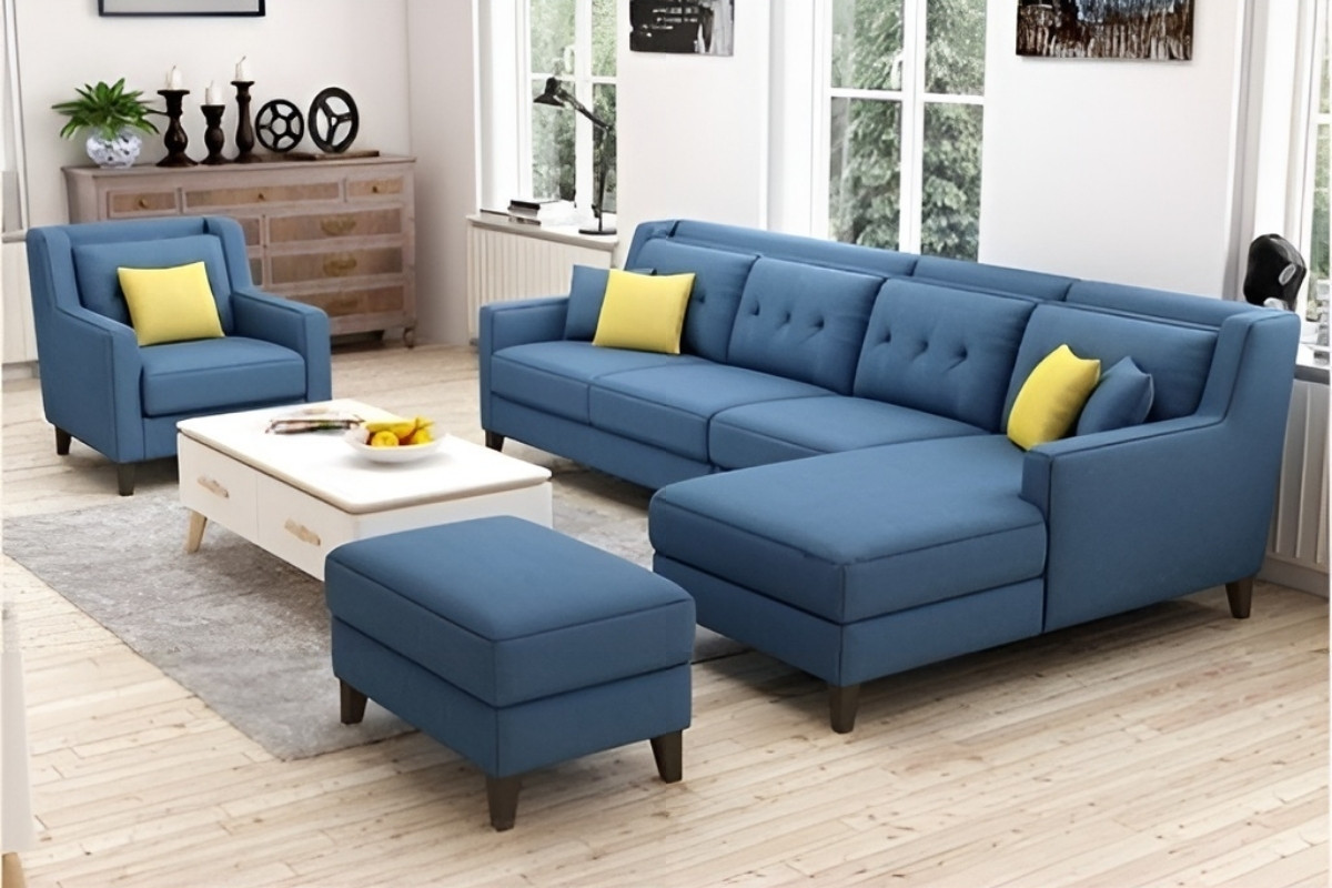 Sofa bọc vải nỉ cho phòng khách