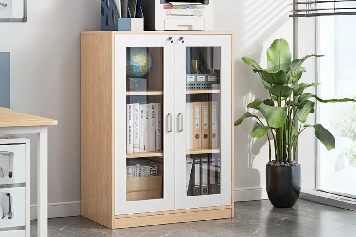 Tủ văn phòng 2 cánh gỗ MDF