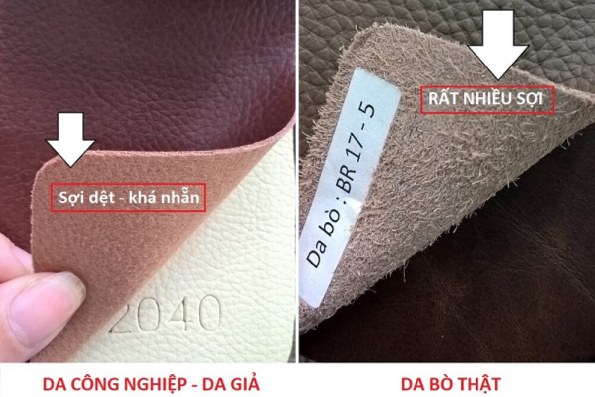 Nhận dạng sofa giả da qua đường may