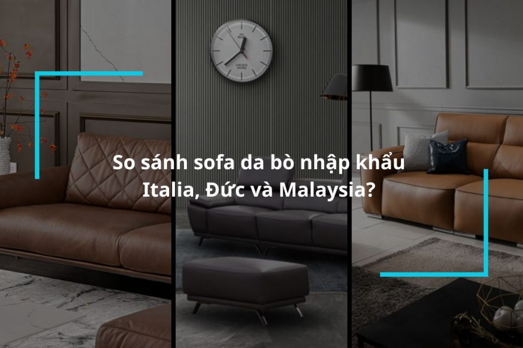 So sánh sofa da bò nhập khẩu Italia, Đức và Malaysia?