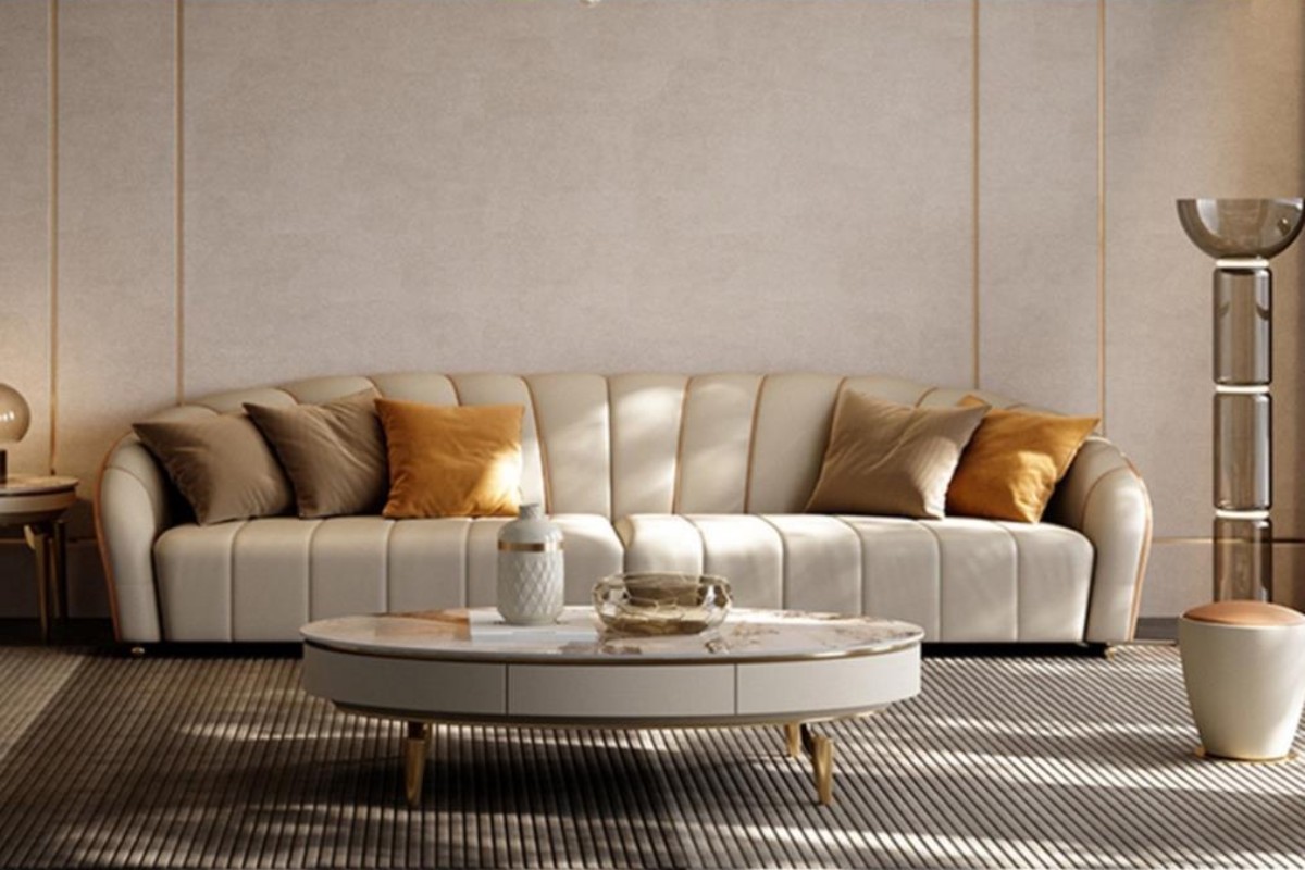 Sofa simili thiết kế rộng rãi, thoải mái thư giãn sau giờ làm việc
