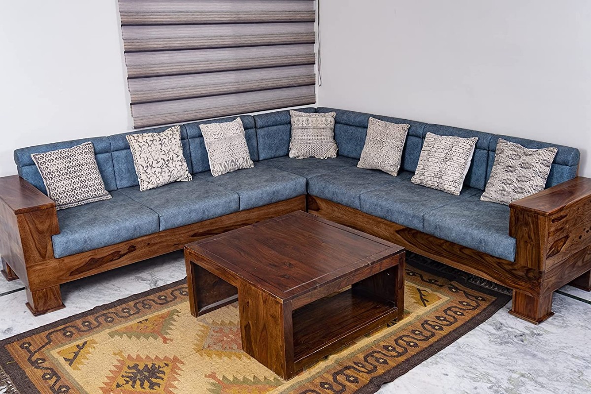 Sofa chữ L gỗ