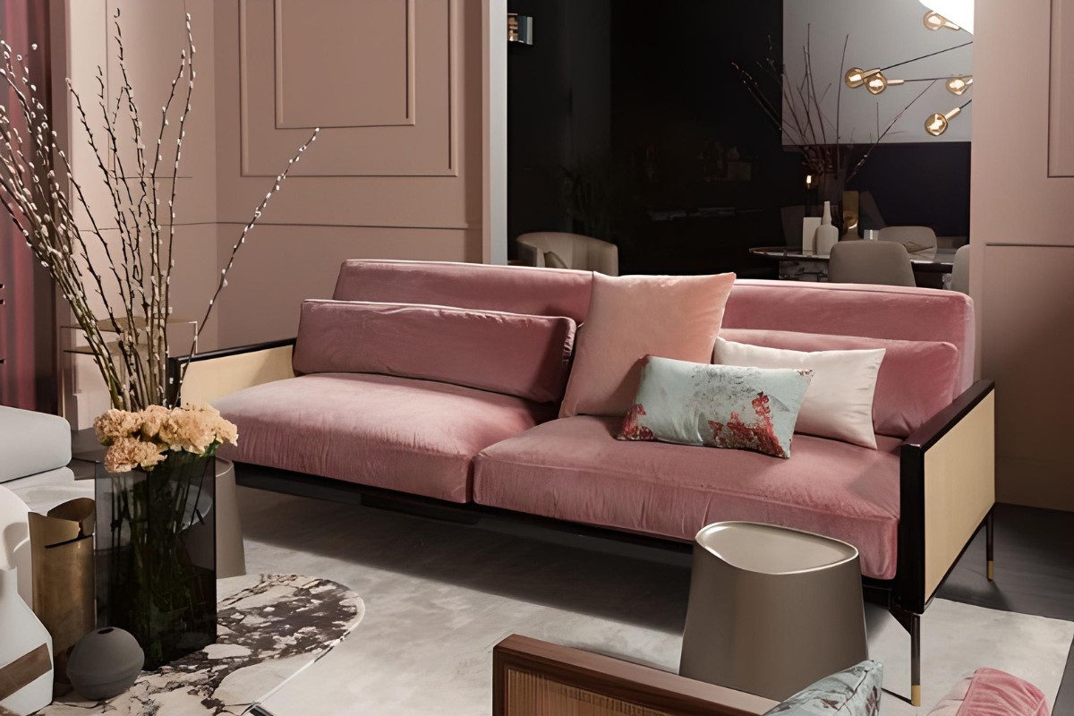 Sofa club Indochine màu hồng