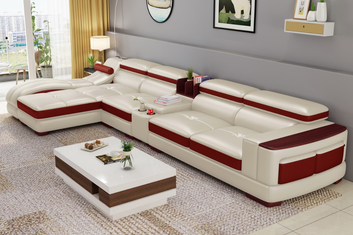 Sofa da chữ L