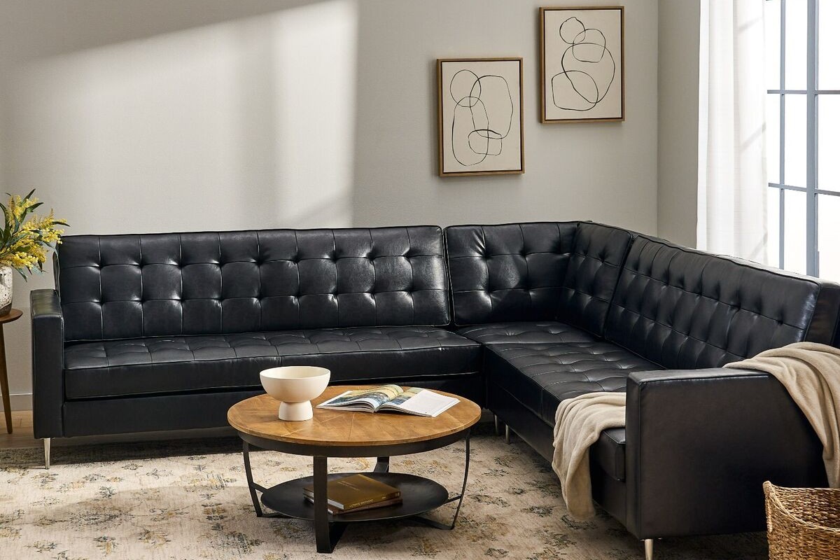 Sofa da chữ L đẹp mắt