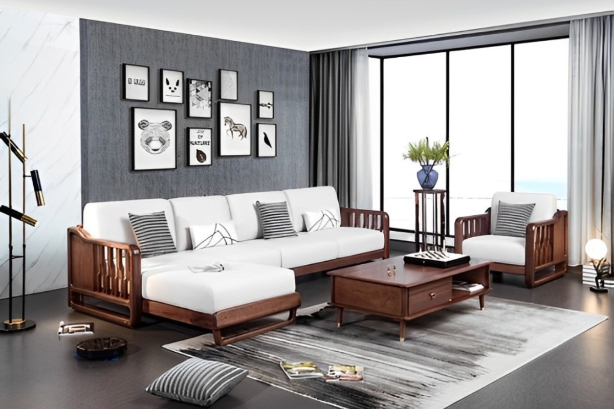 Sofa gỗ indochine sang trọng mang đậm dấu ấn Pháp