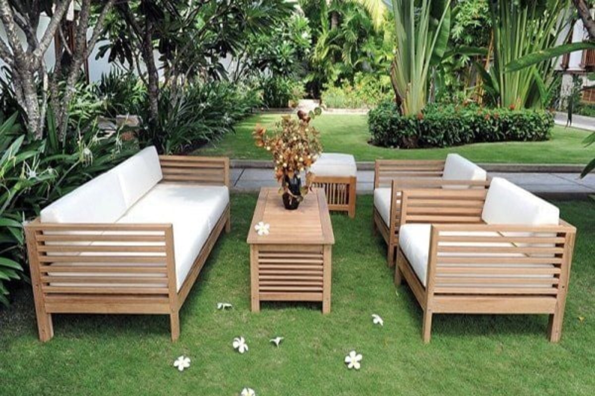 Sofa gỗ pallet ngoài trời phong cách vintage