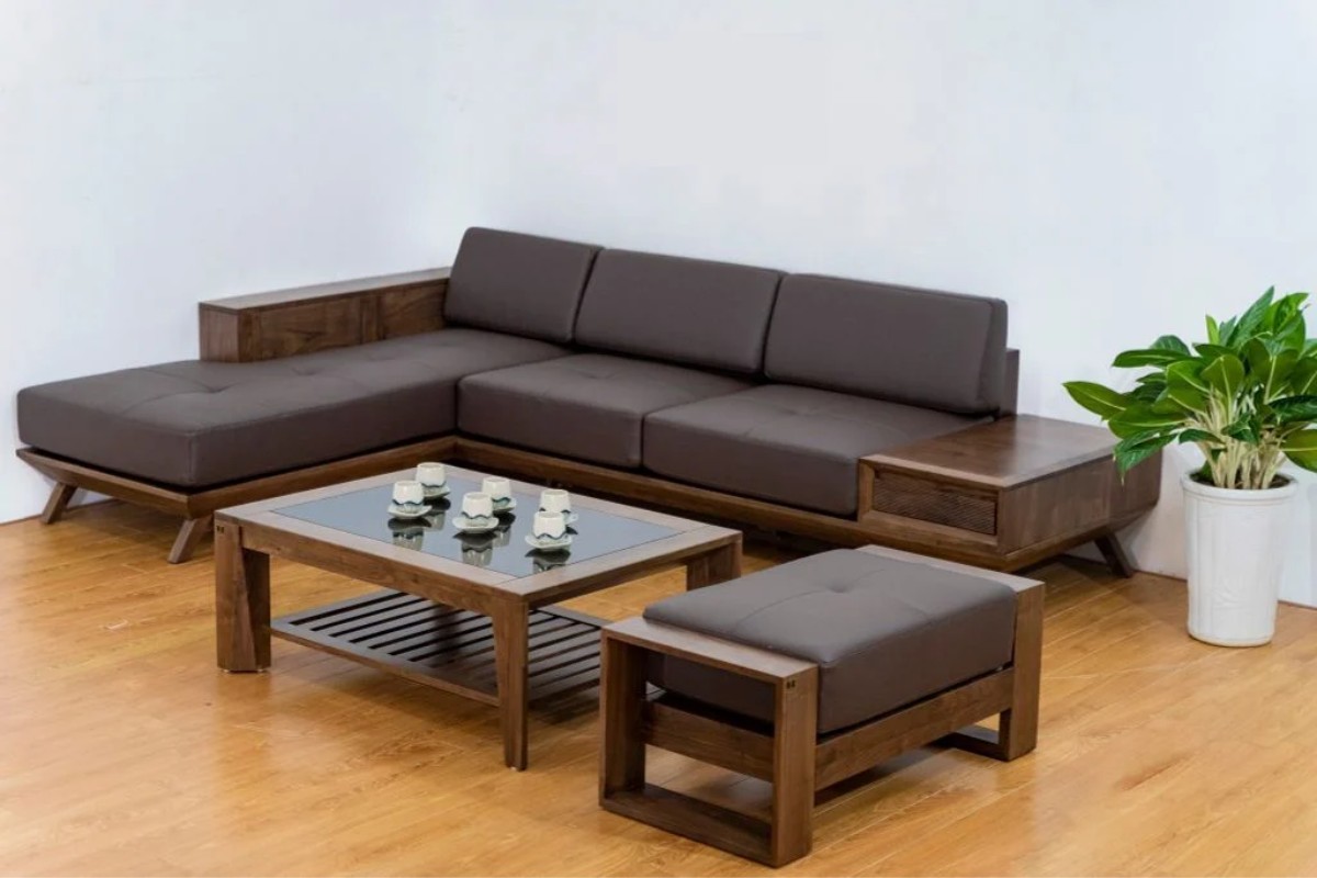 Sofa gỗ chữ L