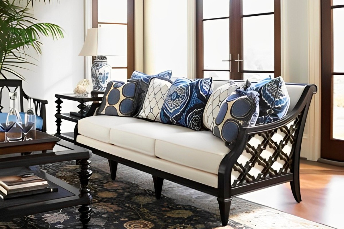 Cách bố trí sofa indochine phù hợp với không gian