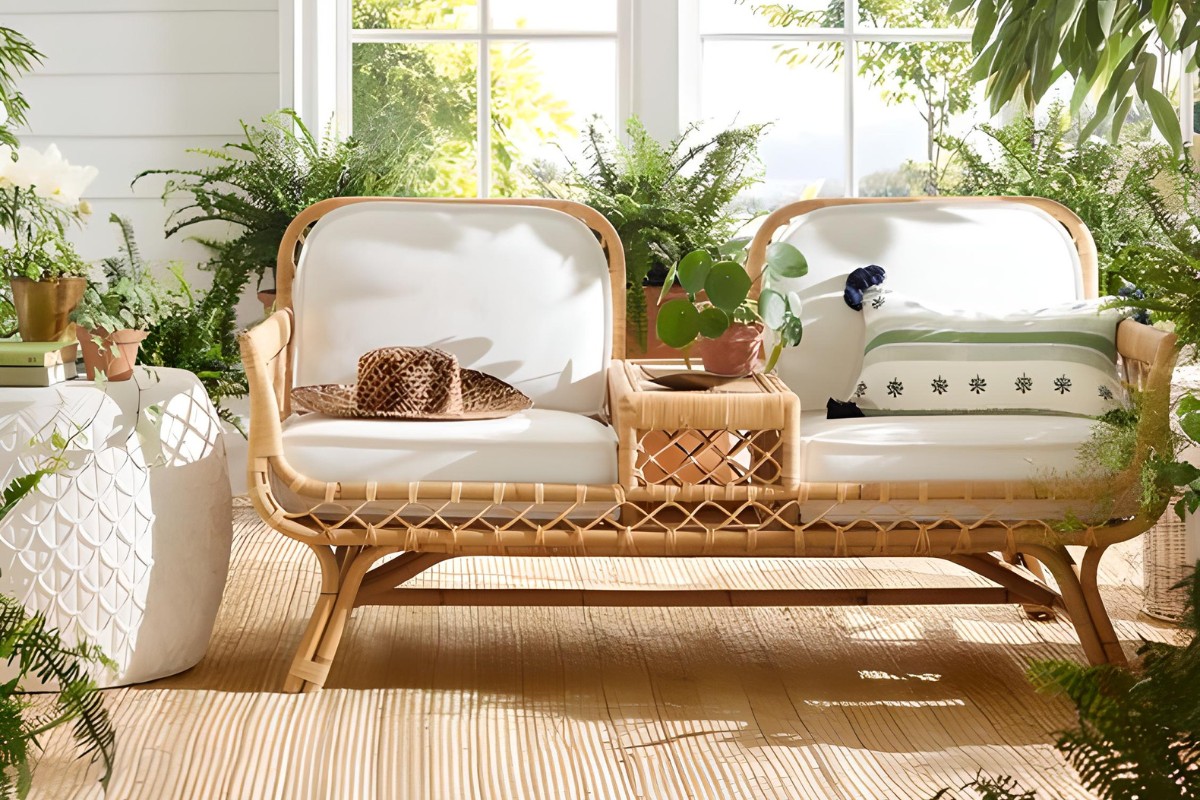 Sofa Indochine bằng mây độc đáo