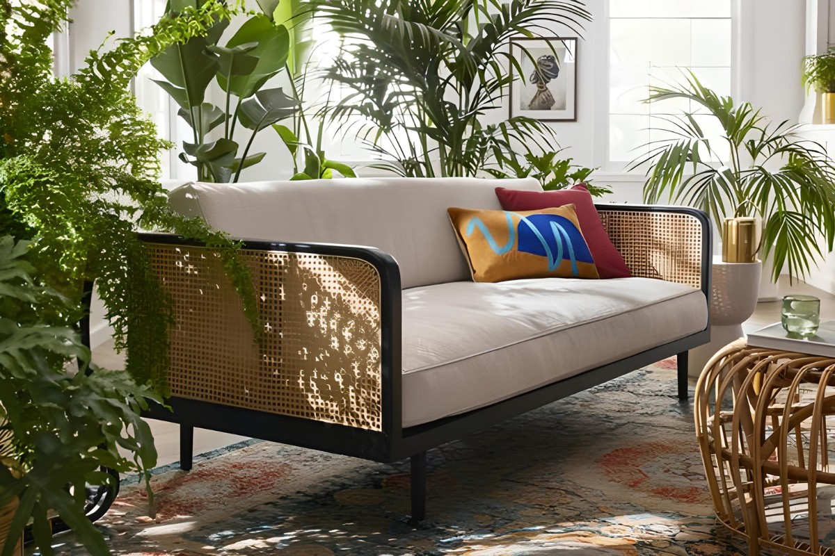 Sofa Indochine với họa tiết kỷ hà