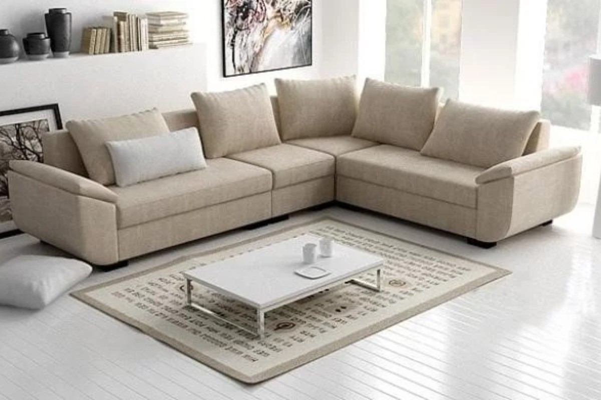 Sofa nỉ cotton chữ L
