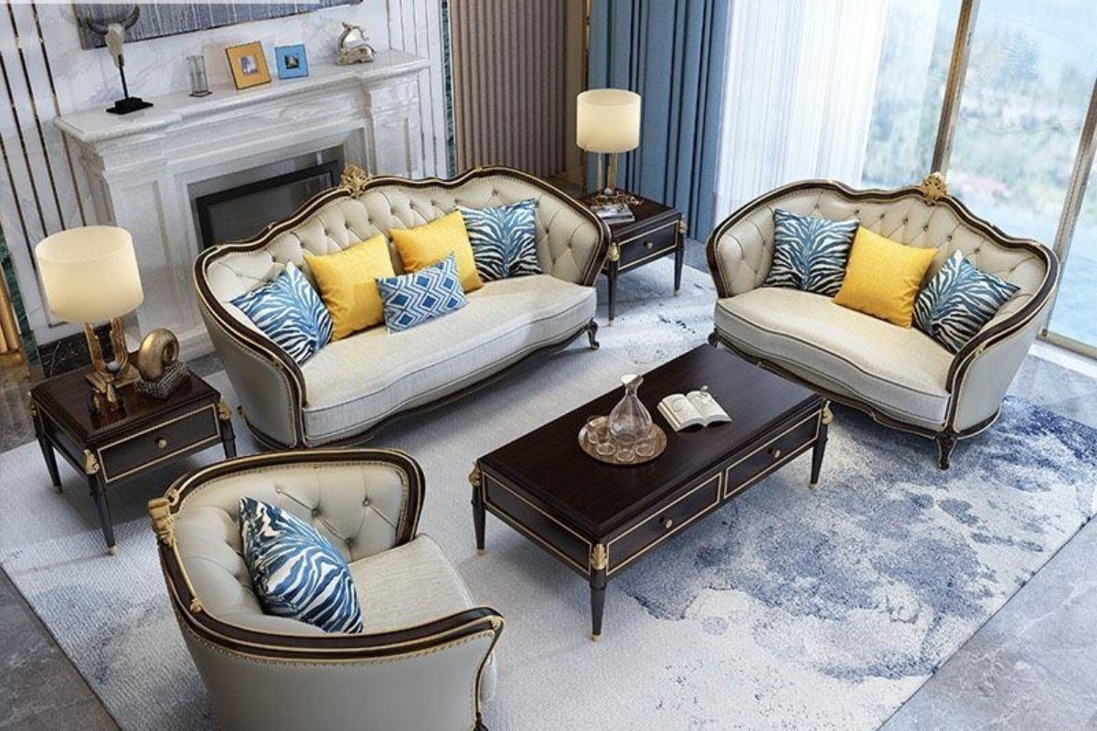 Sofa phòng khách tân cổ điển cao cấp