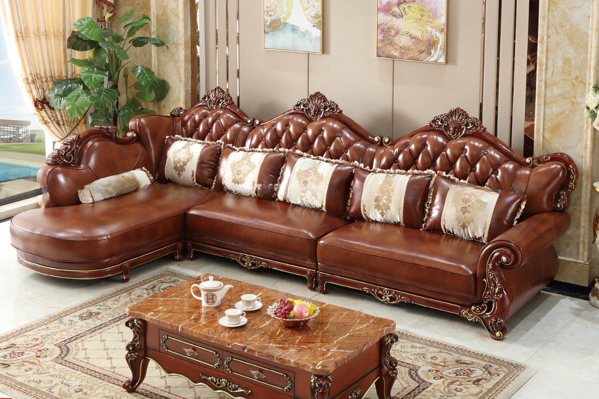 Sofa simili với đường nét nghệ thuật