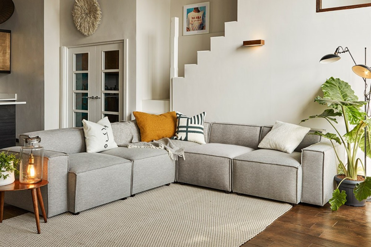 Sofa vải chữ L độc đáo, đẹp mắt