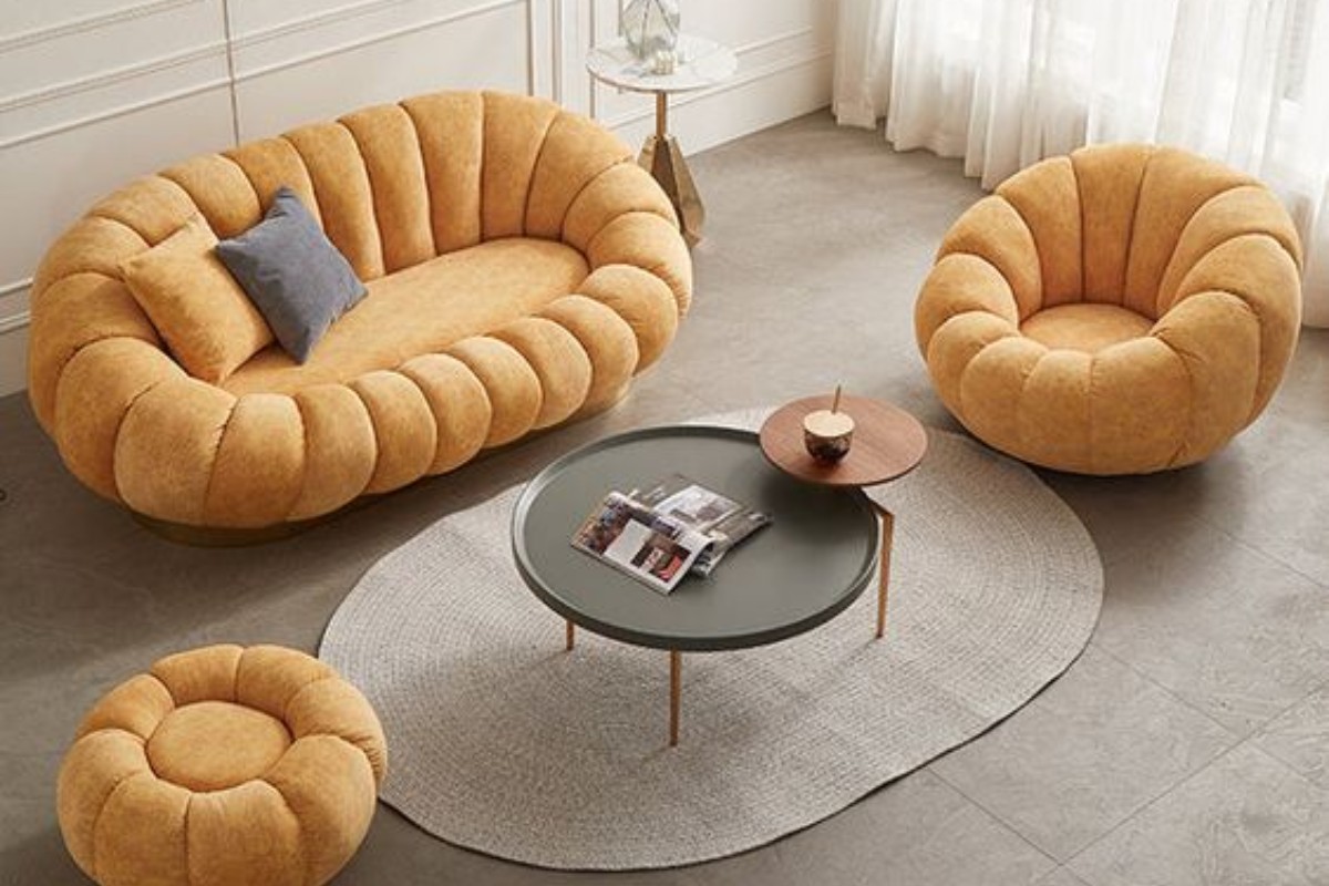Bộ sofa vải nhung nhân tạo
