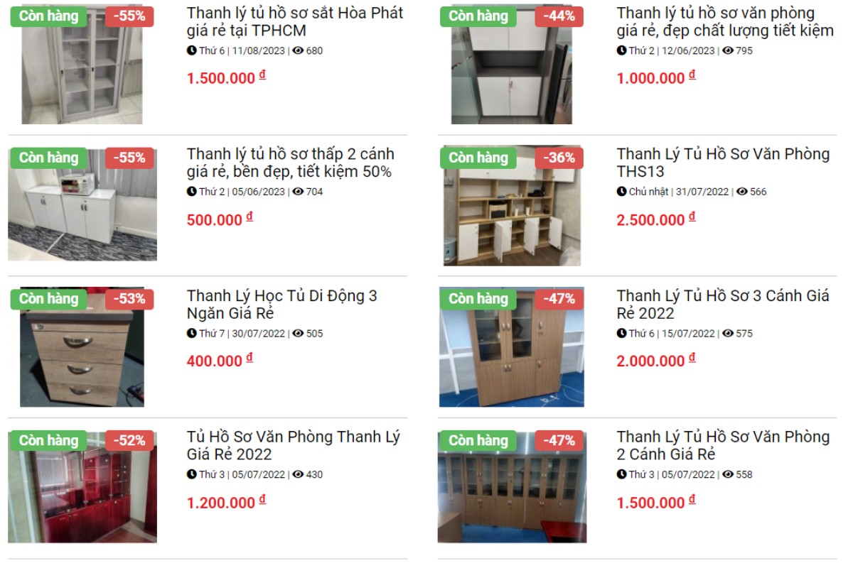 Thanh lý tốt - Đơn vị thanh lý tủ hồ sơ cũ đáng tin cậy tại TPHCM
