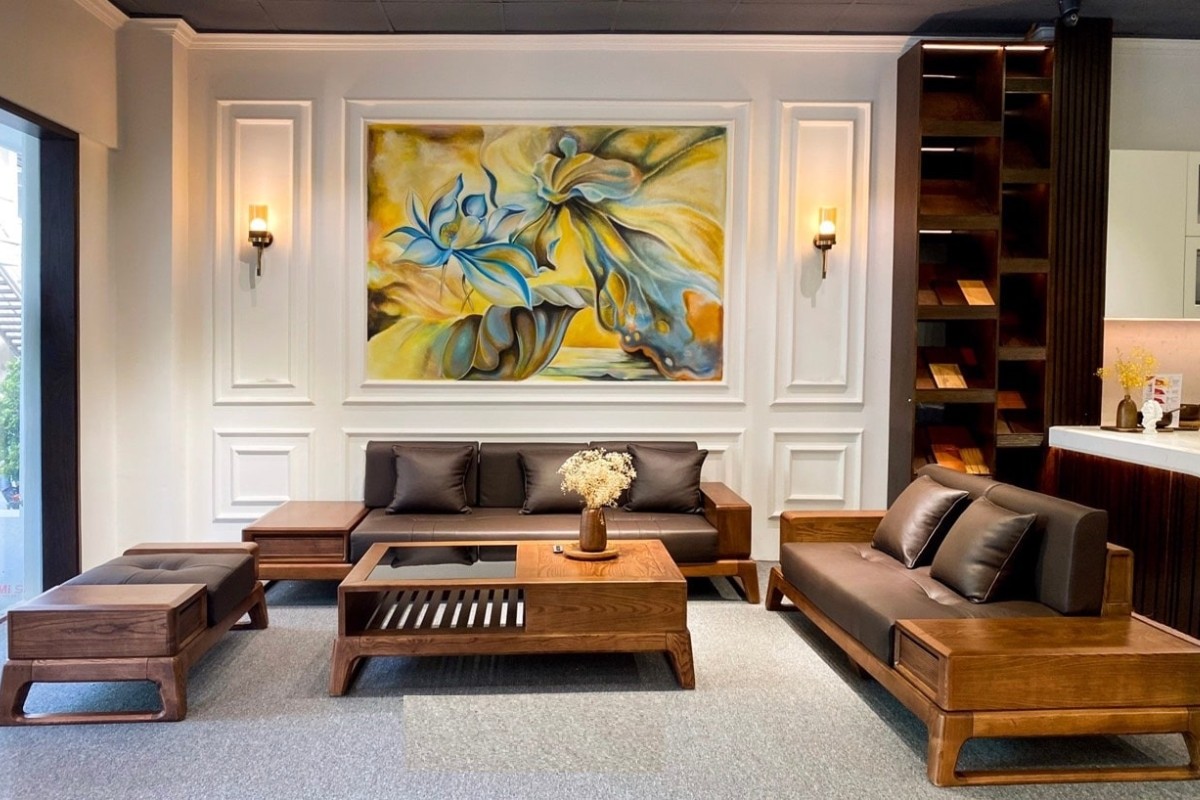 Sofa gỗ phòng khách sang trọng