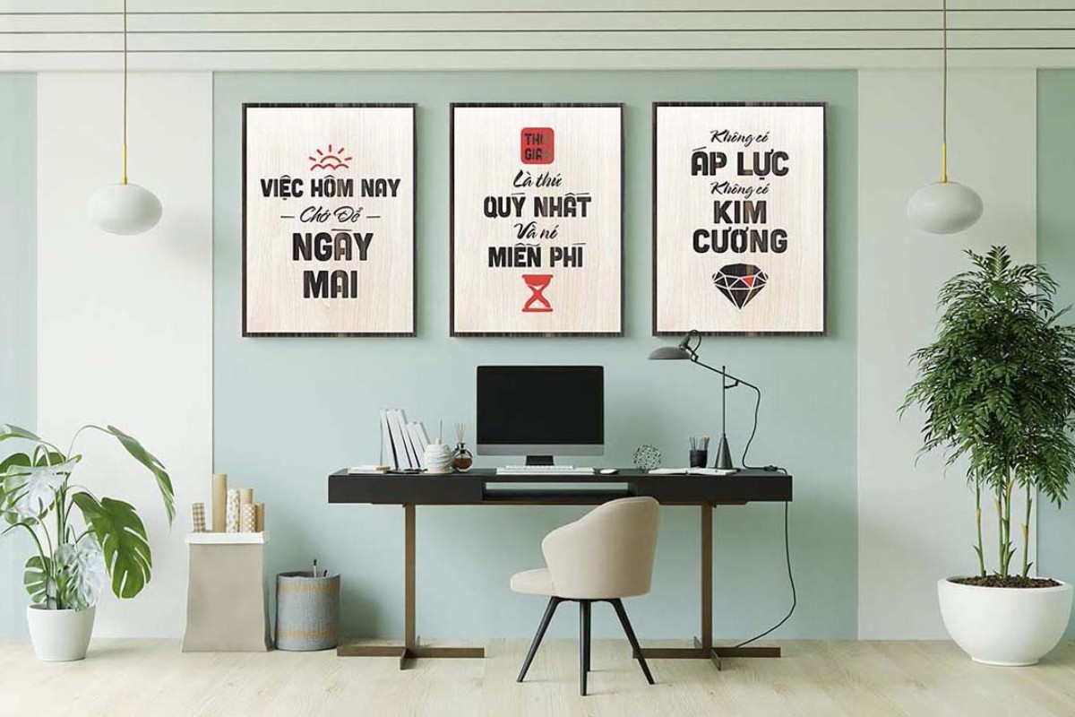 Trang trí không gian làm việc mới