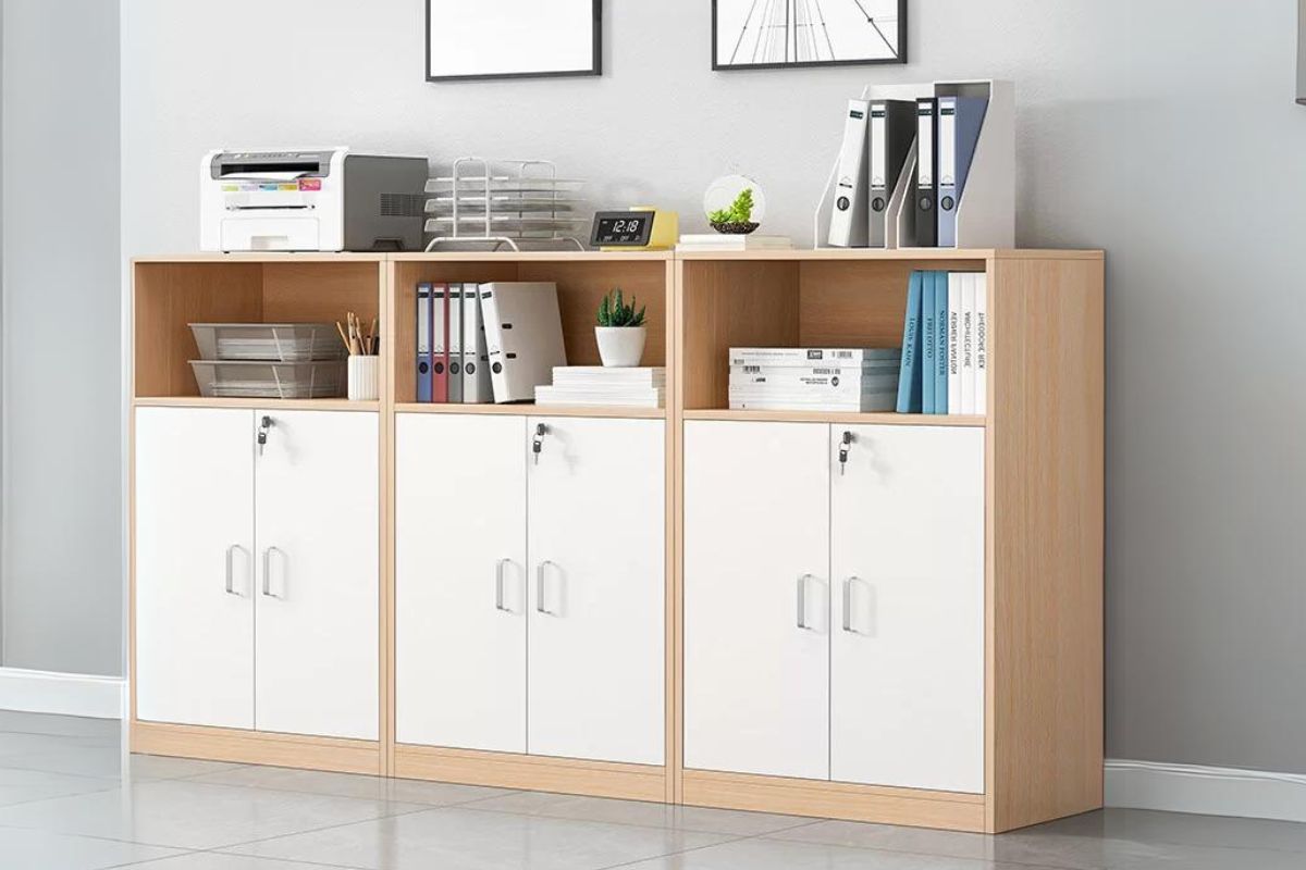 Tủ đựng tài liệu bằng gỗ có khóa