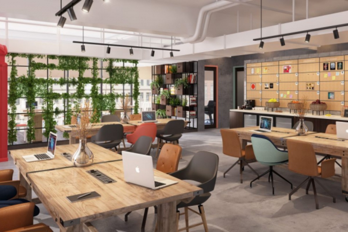 Coworking Space với thiết kế vách ngăn xanh