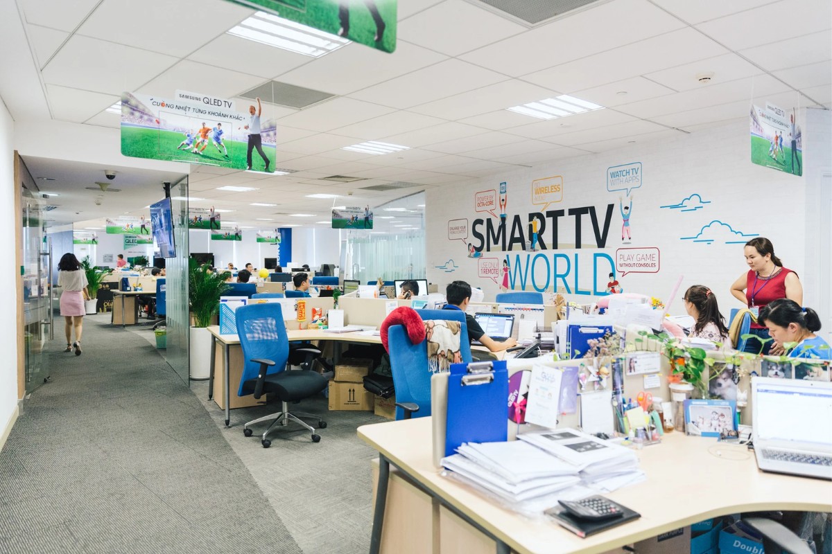 Khu vực làm việc của Samsung tại văn phòng đại diện